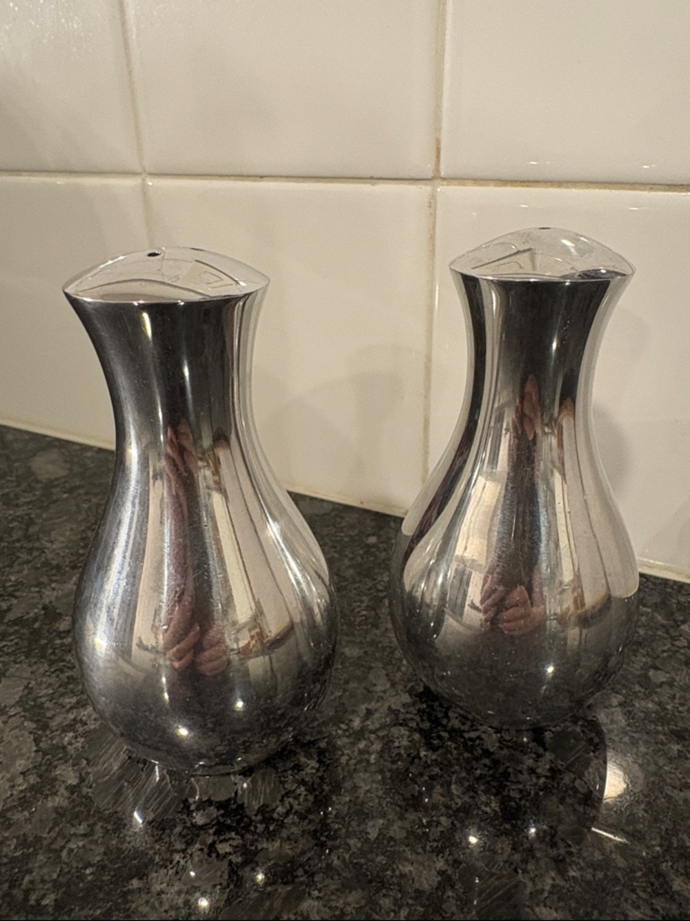 Nambe Salt And Pepper Shakers